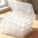 4-Pack 36-Grid Plastic Organiser Box with Dividers