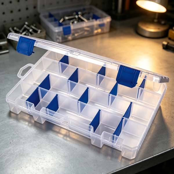 24-Compartment Tackle Box with Anti-Rust Dividers