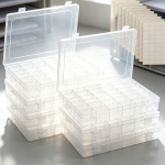 8-Pack 36-Grid Plastic Organiser Box with Dividers