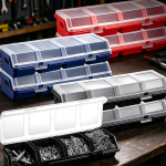 6-Piece Stackable Screw Organiser Box with Dividers