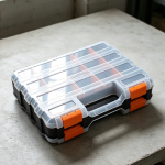 Double-Sided Plastic Tool Box with Removable Dividers