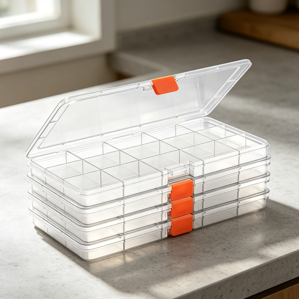 2-Pack 15-Grid Extra Thick Mini Storage Boxes