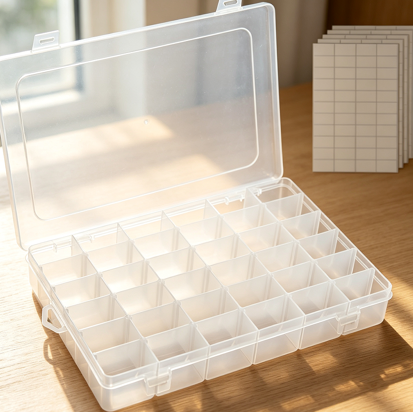 26 2-Pack 36-Grid Adjustable Compartment Organiser Box - Image 1