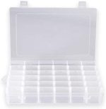 36-Compartment Plastic Organiser with Adjustable Dividers