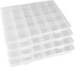 4-Pack 24-Grid Transparent Sorting Storage Boxes