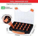 18-Compartment Portable Hardware Organiser Case - Image 2