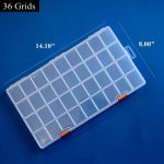3-Pack 36-Grid Clear Plastic Organiser Boxes - Image 2