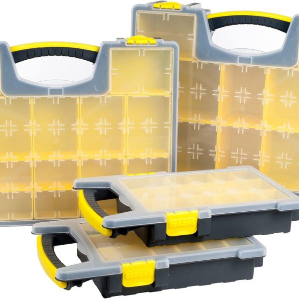 4-Piece Stackable Hardware Organiser Box Set