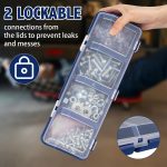 6-Piece Stackable Screw Organiser Box with Dividers - Image 2