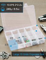 15-Grid Plastic Organiser Box with Removable Dividers - Image 2