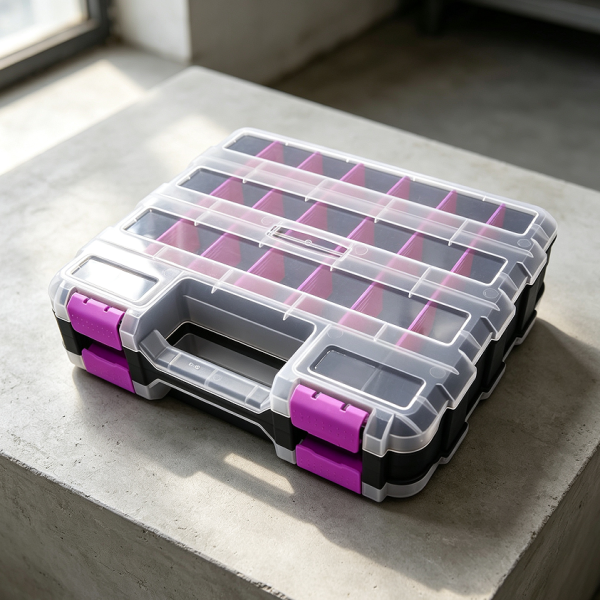 50-Compartment Double-Sided Hardware Storage Case